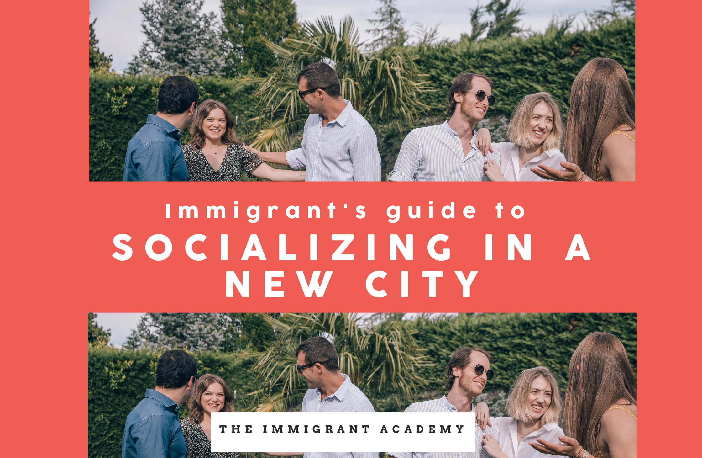 Immigrants socializing in a new city